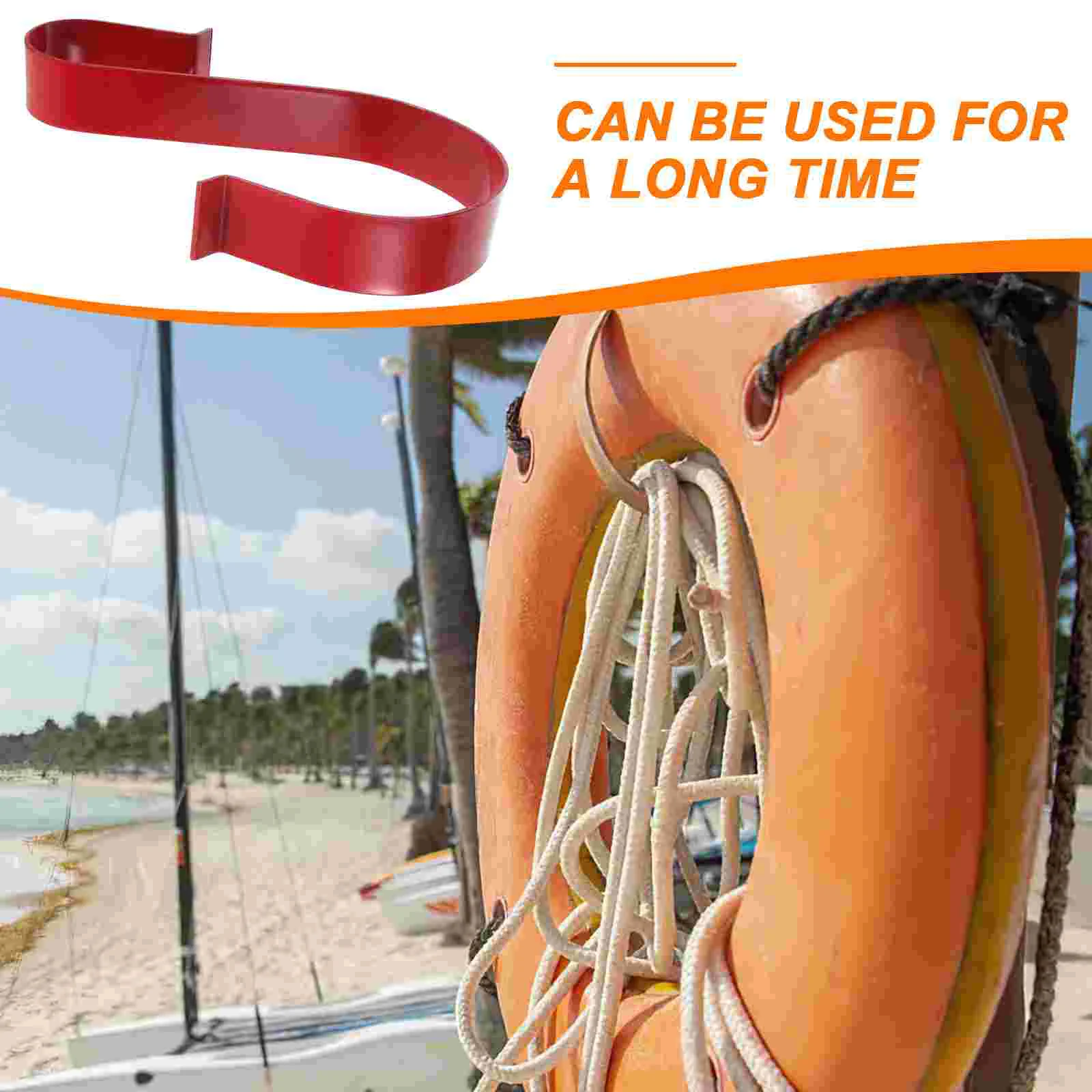 Life Buoy Bracket Multi-use Pool Hook Ring Swimming Fence Clothes Hanging Marine Metal Pole Hanger Iron Savers