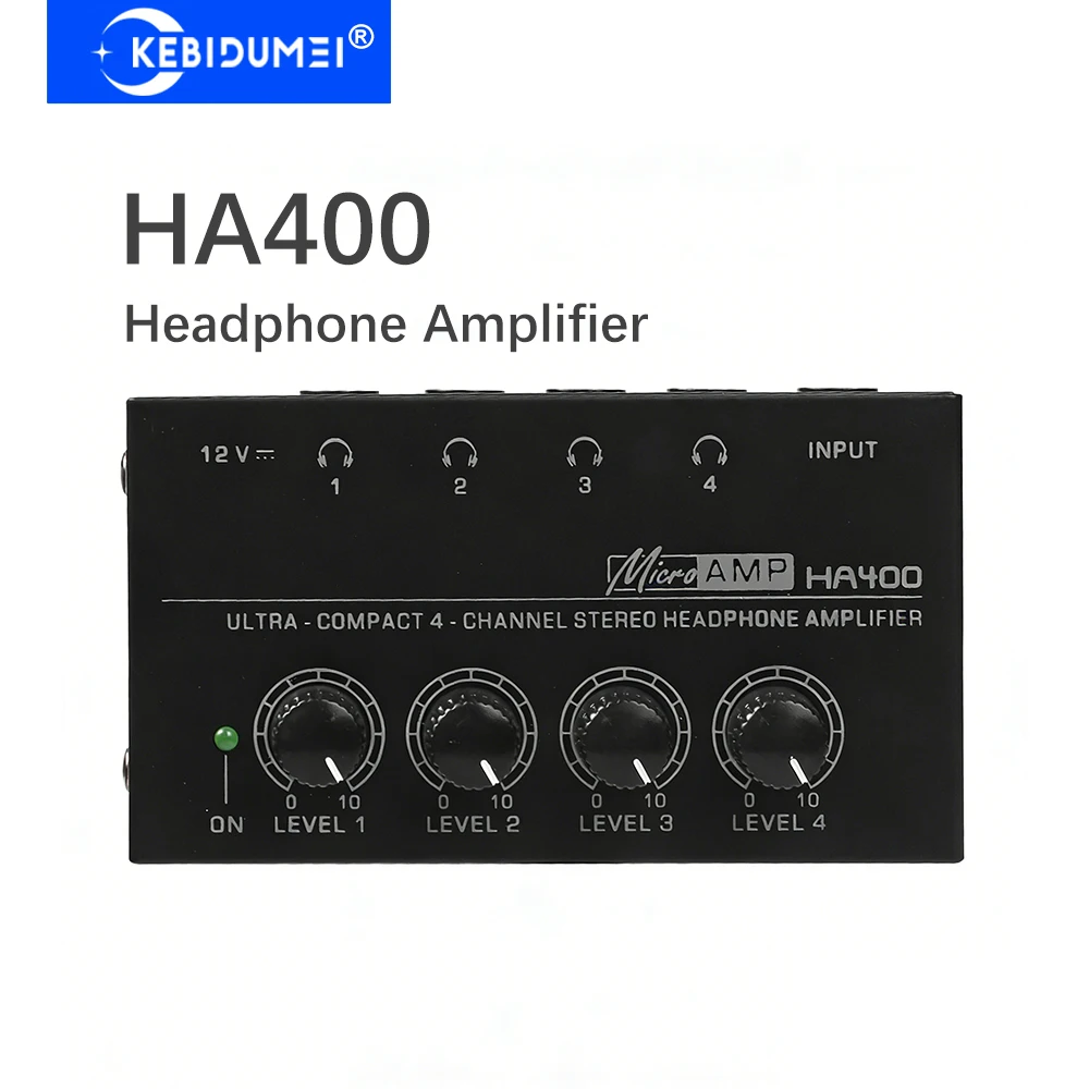 KEBIDUMEI 4 Channels Headphone Amplifier Mini Amplifier Ultr