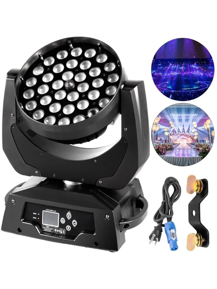 36 X 10w Rgbw (4in1) Led Zoom Moving Head 360w Wash Stage Light Dmx 13ch