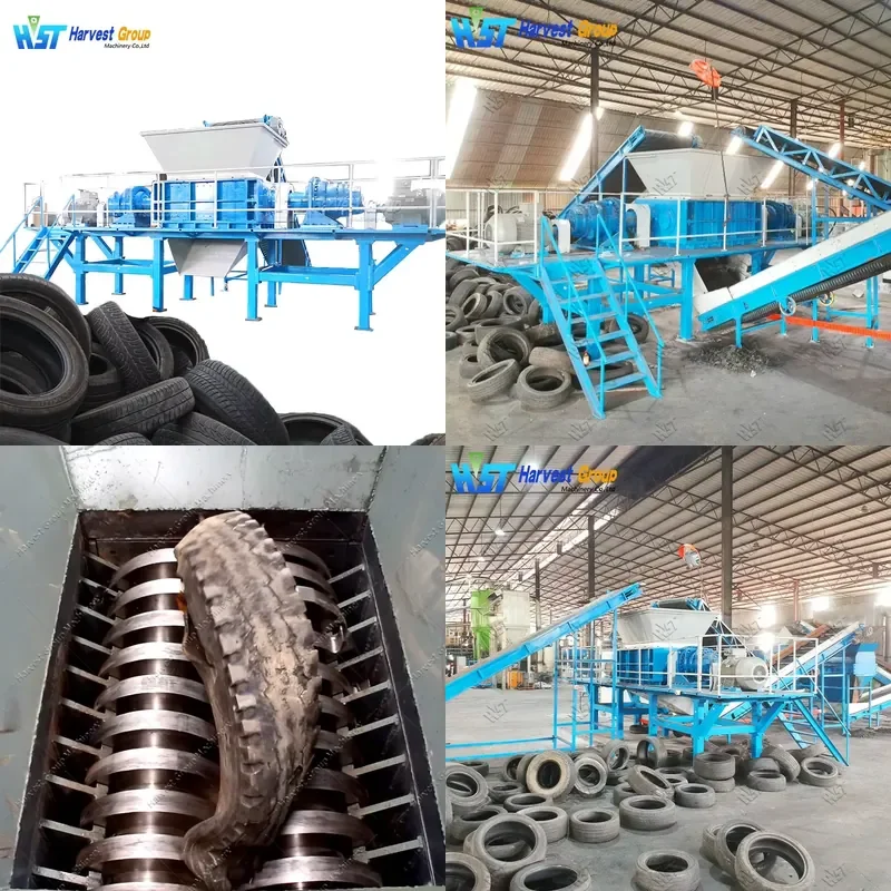 Crusher High Output Tire Crusher Car Tire Shredder with High Efficiency Waste Tires Shredder Machine for Tyre Recycling