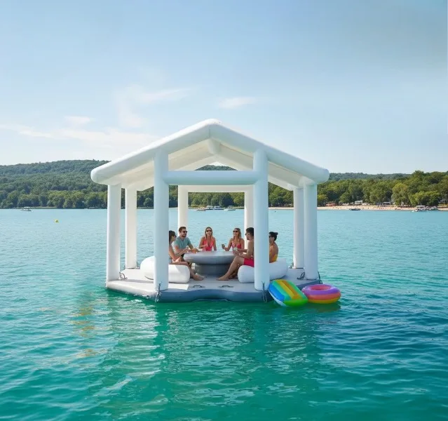 Wholesale Water Party Inflatable Sea Floating Dock Platform Sofa Boat Floating Inflatable Platform for Water Sports