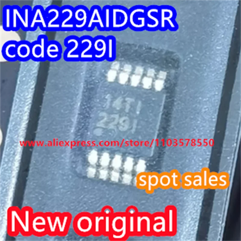 

5PCS Brand new original INA229AIDGSR INA229AIDGST package VSSOP10 INA229AIDGS current detection chip code 229I