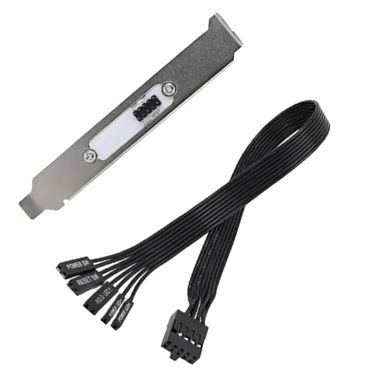 Motherboard External Power Switch HDD LED Restart Button Extension Power Cable for PC Case Chassis PCI Baffle