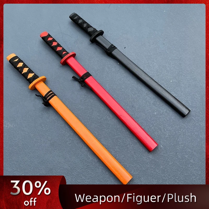 Espada samurai de 54cm/21,26 polegadas, pintura katana, adereços, periféricos de cosplay, madeira com bainha, treinamento, ornamentos colecionáveis, artesanato