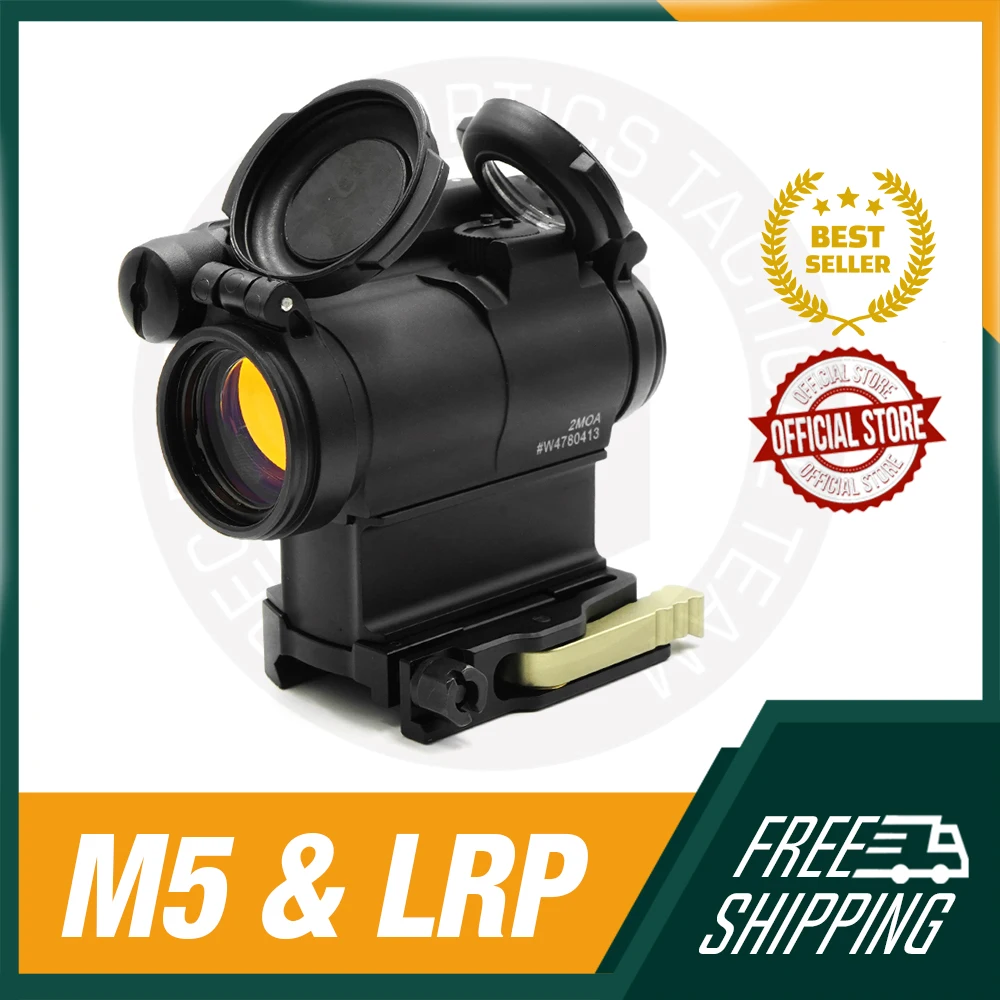 Specprecision Airsoft Tactical M5 1X22mm Parallax Free  2MOA Reflex Red Dot Sight With LRP 1.54