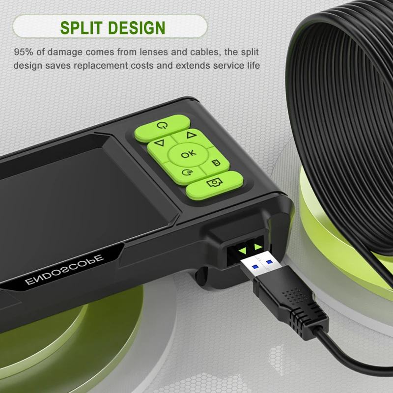 4.3 ''IPS Schermo Endoscopio Video Autofocus Fotocamera Auto Tubo di Ispezione Periscopio Singola Doppia Tripla Lente 1080P Sonda USB Con LED