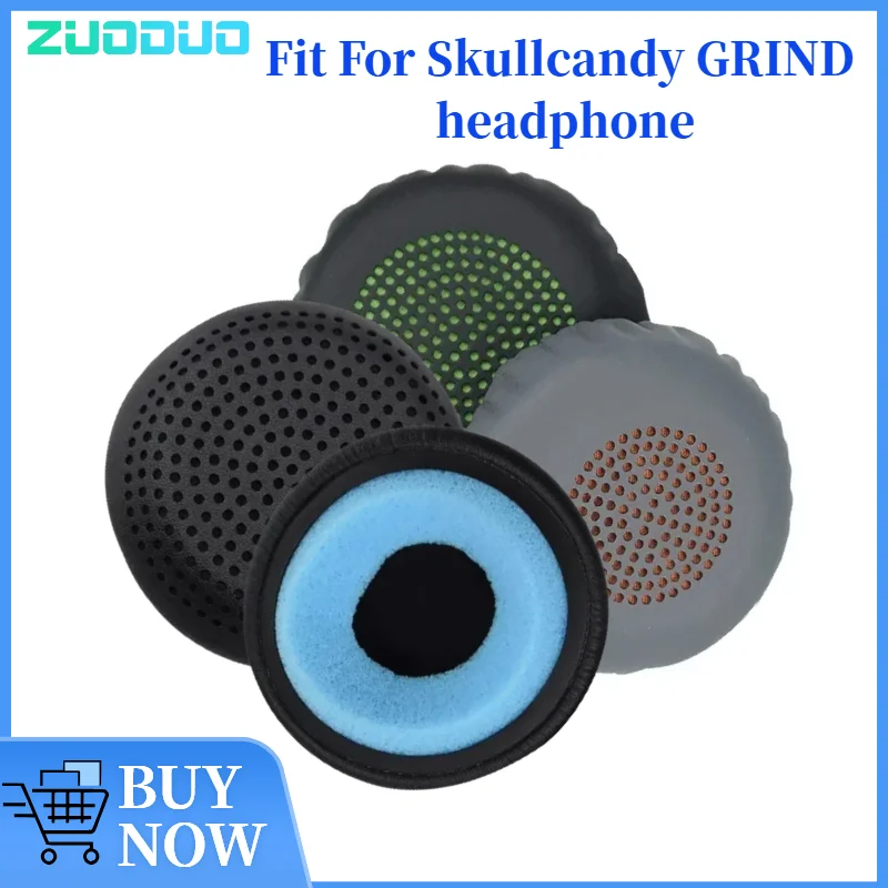 

ZUODUO Ear Pads For Skullcandy GRIND Headphones Replacement Soft Foam Cushion Sponge Pad Leather Earmuffs