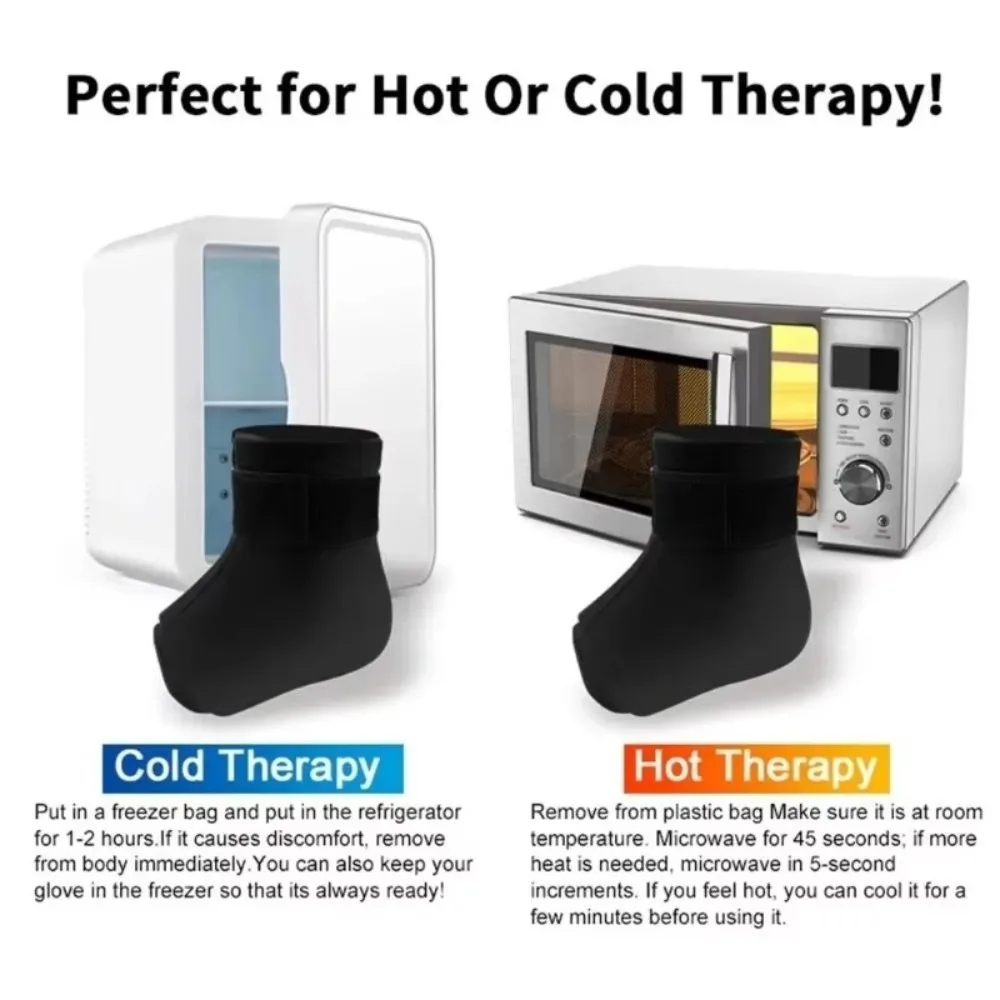 Attelle de cheville flexible chaud/froid avec sangle réglable pour soutien du tendon d'Achille et soulagement des gonflements