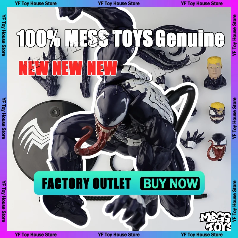 

New Mess Toys Spider Figure Venom Black Fatal Neighbour Symbiote Spider Black Spider Action Figure Collection Toys Gift
