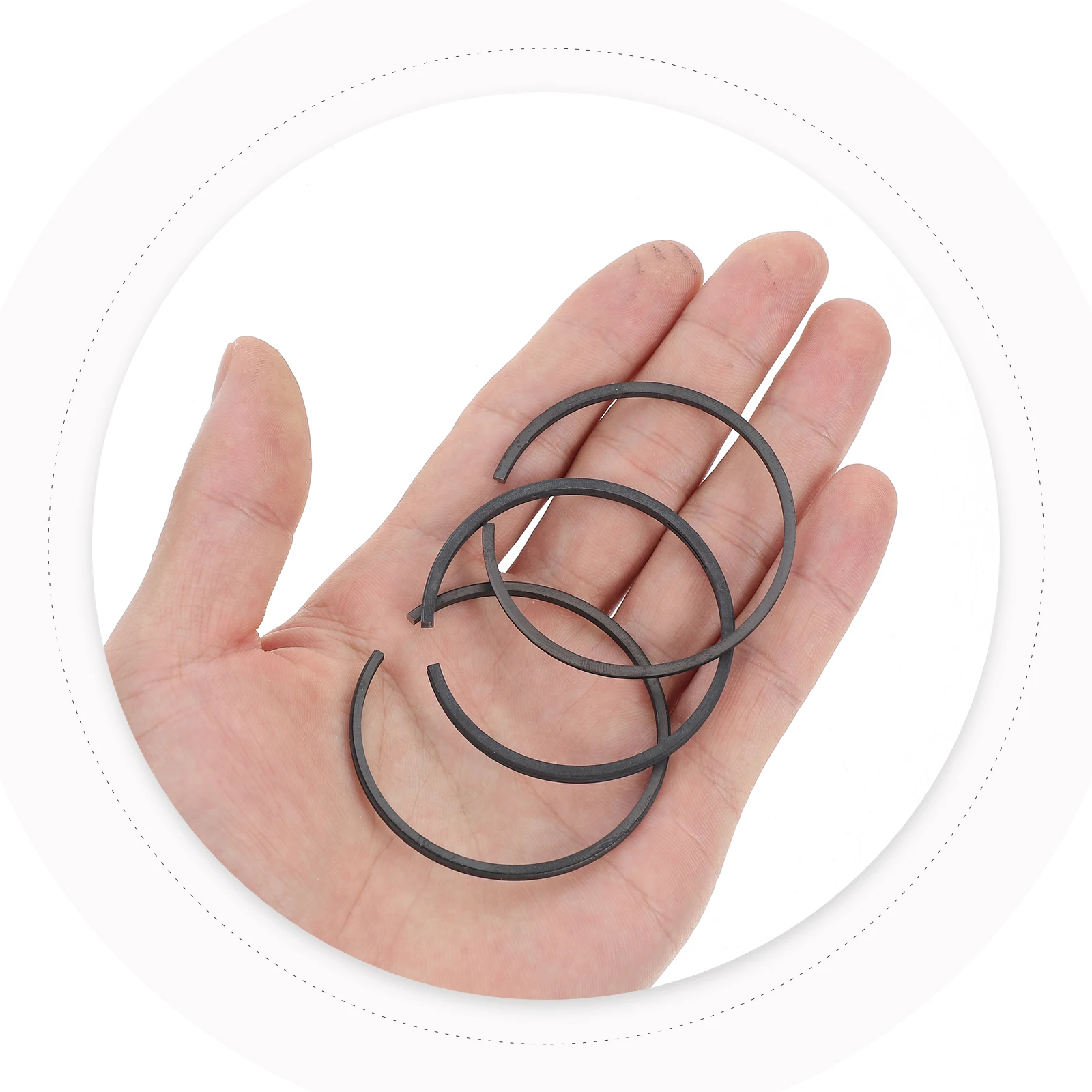 

3pcs 48mm Air Compressor Piston Oil Ring Cylinder Head Black Steel Aluminum Parts Tools Replacement Enhanced Efficiency Sturdy