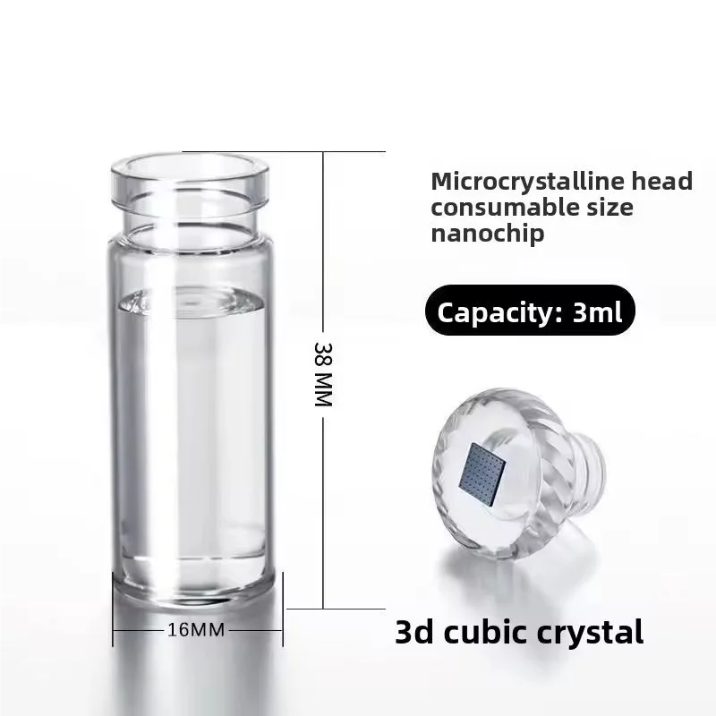 10 agujas Nutri Pen con cabezal de cristal para ampolla de microcristales Water Light de 3ml, instrumento de introducción de microcristales
