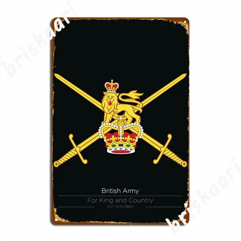 Britische Armee Metallschild Poster Wanddekoration Pub Druck Garage Club Plaketten Blechschild Poster