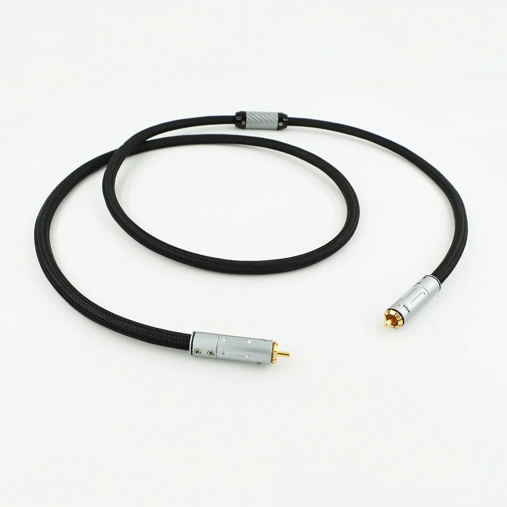 

pure silver coaxial audio cable 75 Ω subwoofer cable output SPDIF digital decoding TV power amplifier 5.1 audio cable