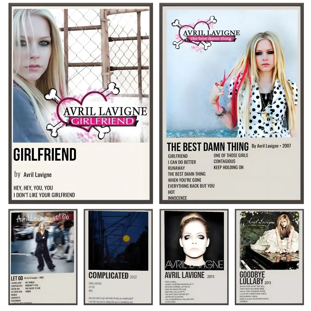 music Avril Lavigne Poster Poster Pastel Cozy Aesthetic HD Poster Wall Art Print For Bedroom Dorm Room Decor Teen Girls Gift
