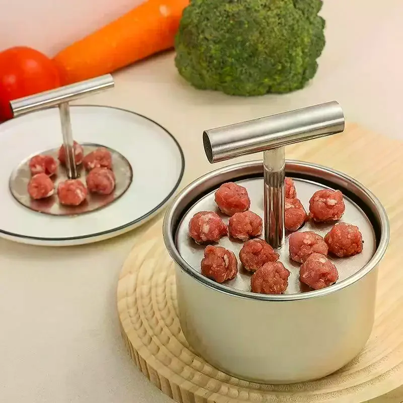 

Press Meatball Maker Stainless Steel Meatball Maker Meat Balls Manual Multi-functional Maker Tool Household Kitchen Manual Mold