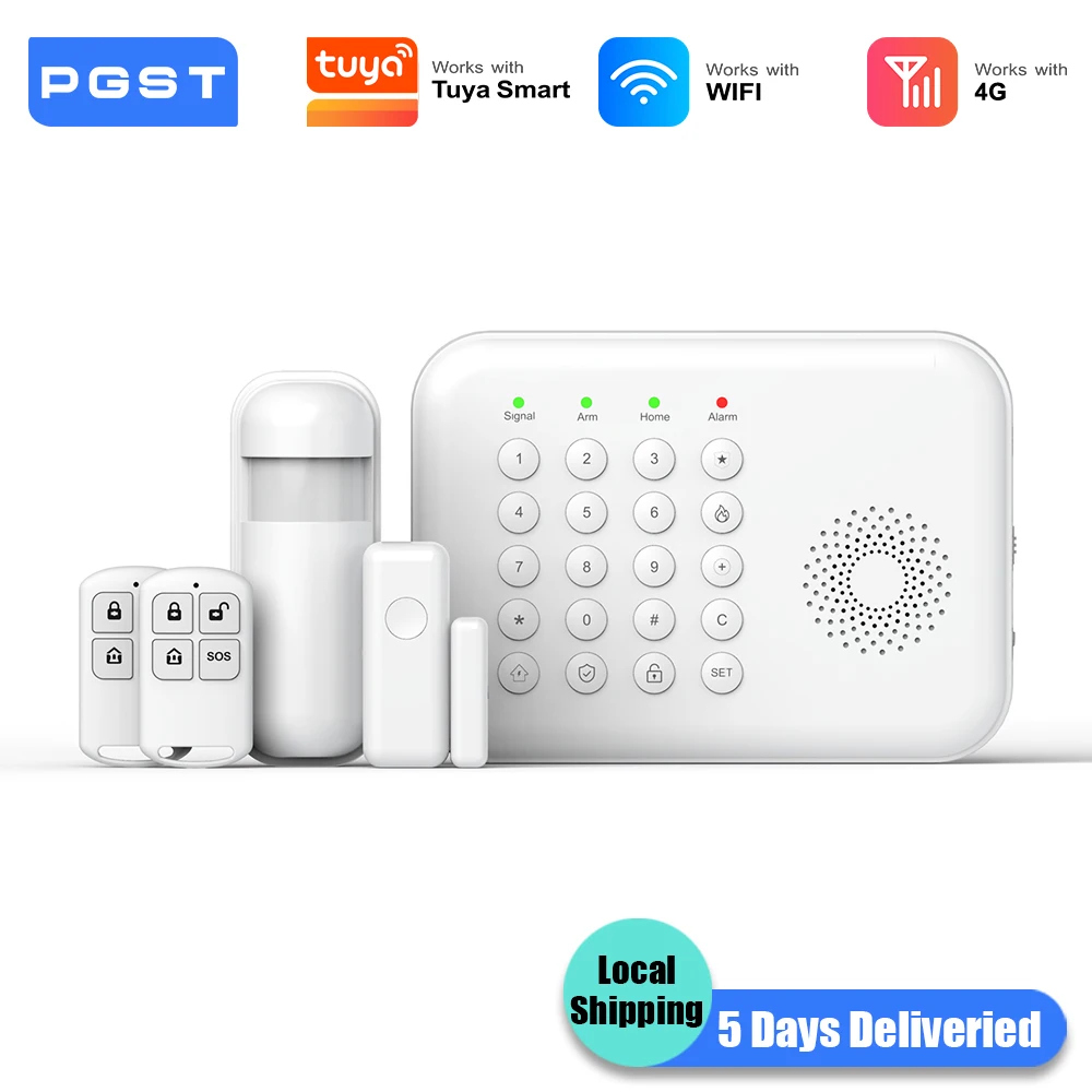 pgst-4g-wifi-security-protection-alexa-tuya-smart-life-home-automation-motion-door-magnetic-sensor-alarm-security-system-kit