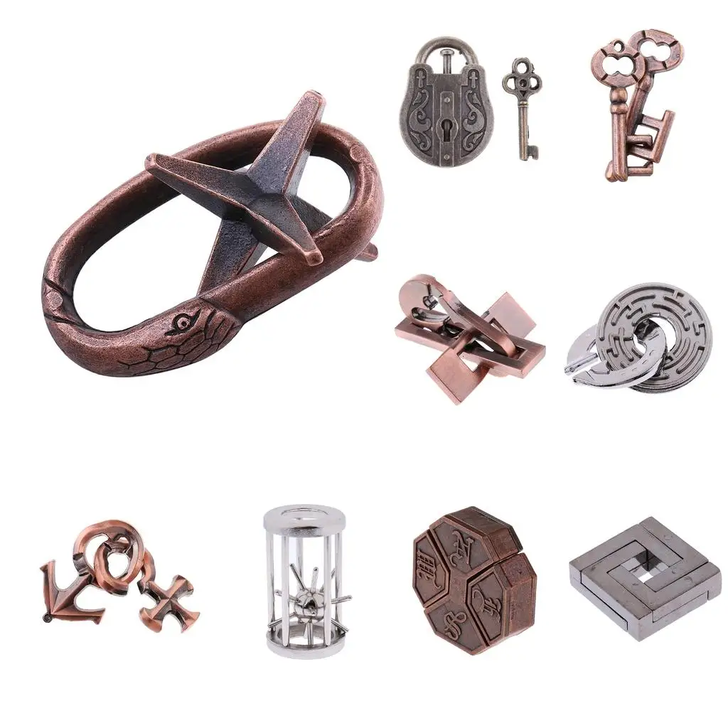 Puzzle Metall Denksportaufgaben Puzzles Mind Game Spielzeugset für Jugendliche und Erwachsene