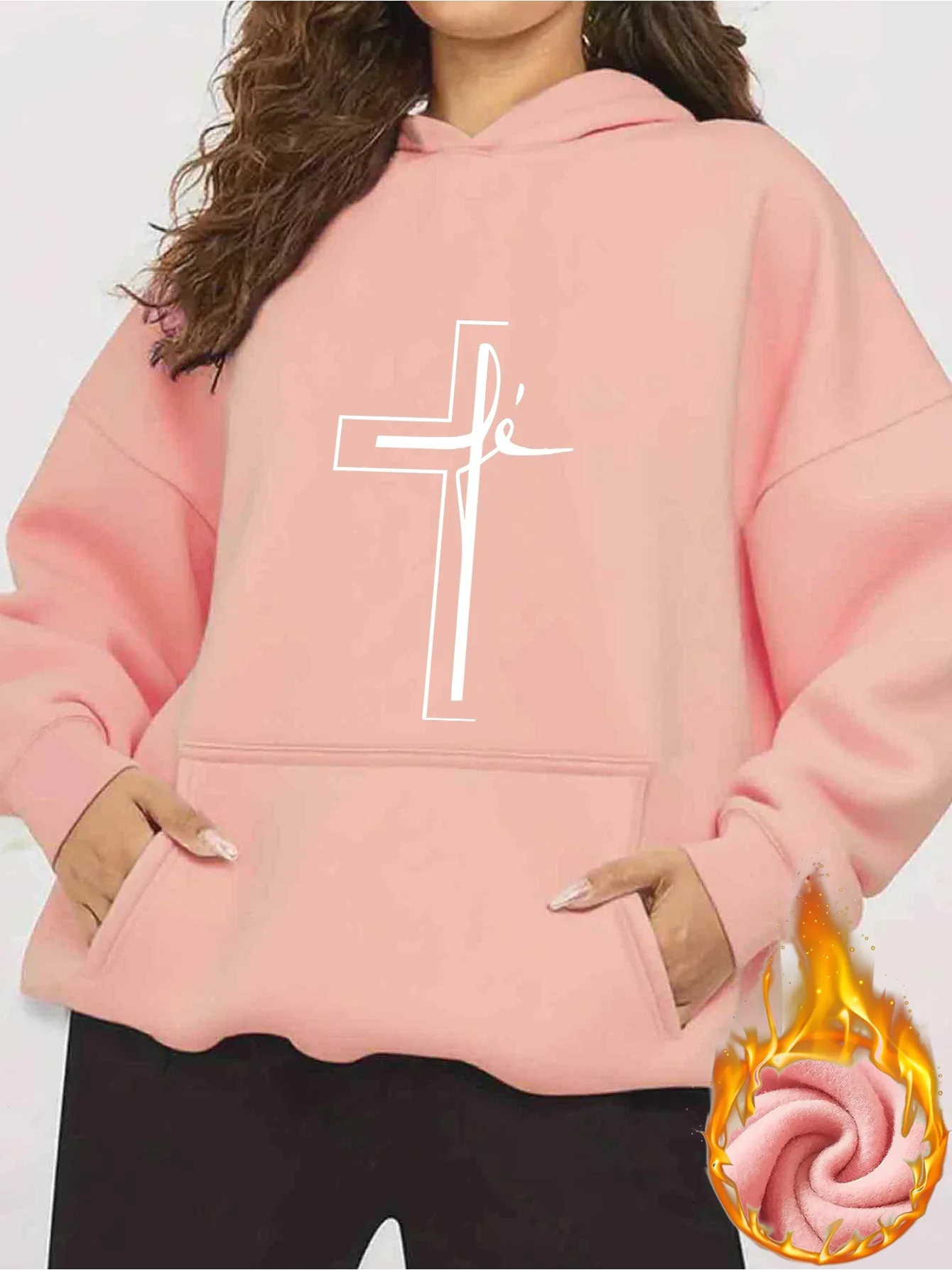 

Осень-зима 2022, женская толстовка с перекрестным принтом, повседневная толстовка с капюшоном, удобный пуловер на четыре сезона, модный топ Y2K