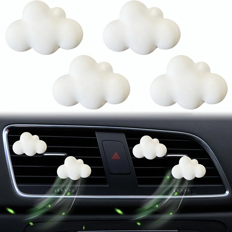 Clips de ventilación de ambientadores de coche de nube bonita, Clips de ventilación de aire de nube, difusor de coche, decoración Interior de coche, encanto, accesorios de coche