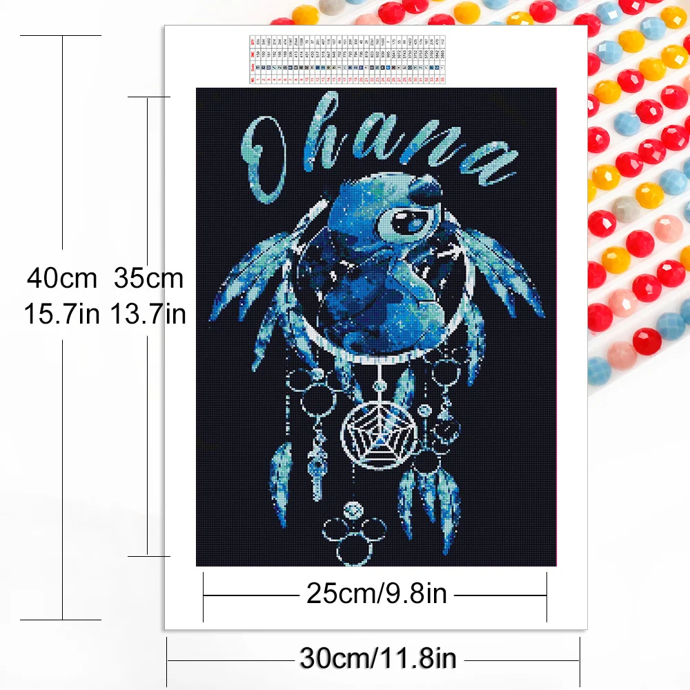 Disney Diamond Embroidery Cartoon Picture Of Rhinestones Stitch Full Square Diamond Mosaic Animal Painting Lilo Stitch Wall Art