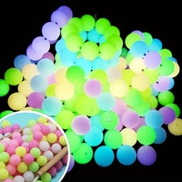 100pcs glow-in-the-dark silicone beads, 12/15mm, assorted colors - perfect for DIY jewelry, keychains, pen accessories