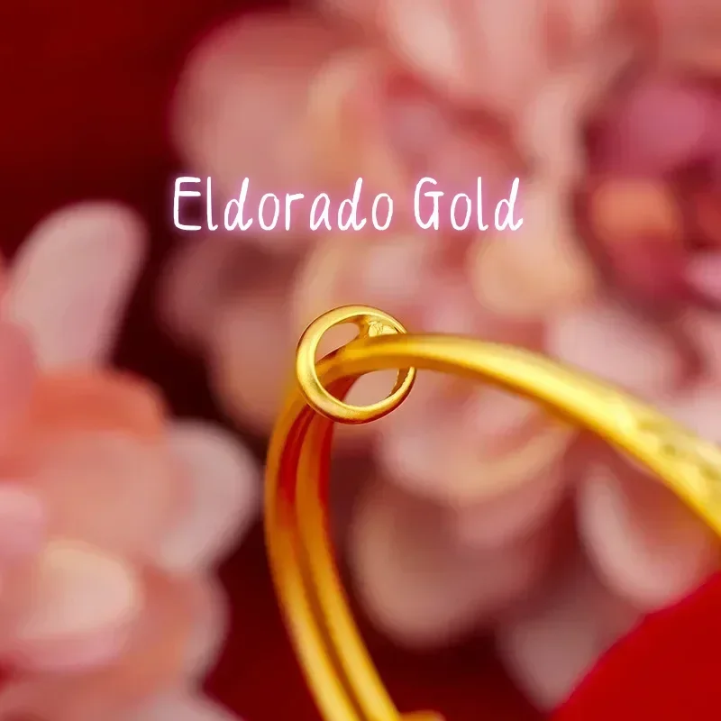 

Eldorado Gold 9999 Real Gold 24K Gold Edition Women's Push-Pull Bracelet Gypsy Star Bracelet Women's Meteor Shower Dragon and P