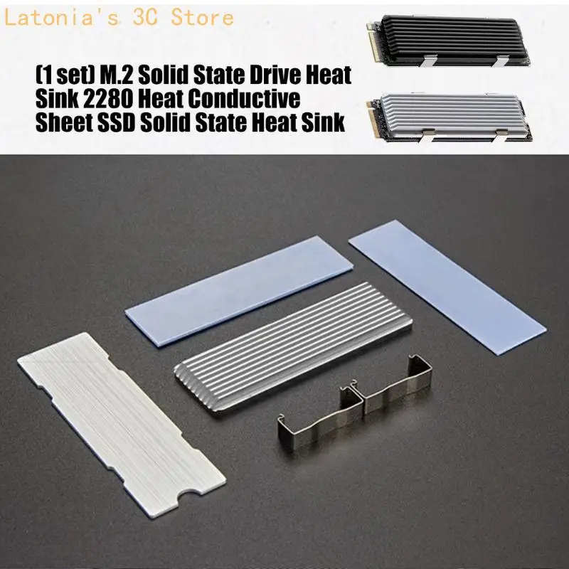 Anodized Aluminum M.2 2280 SSD Coolers Heatsink For Enhances Heat Dissipation X3UB