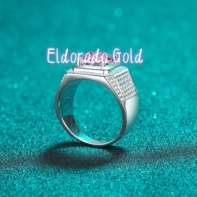 

Мужское кольцо Eldorado 2025 Premium из платины PT950 с бриллиантами и муассанитами, эффектное, модное, роскошное
