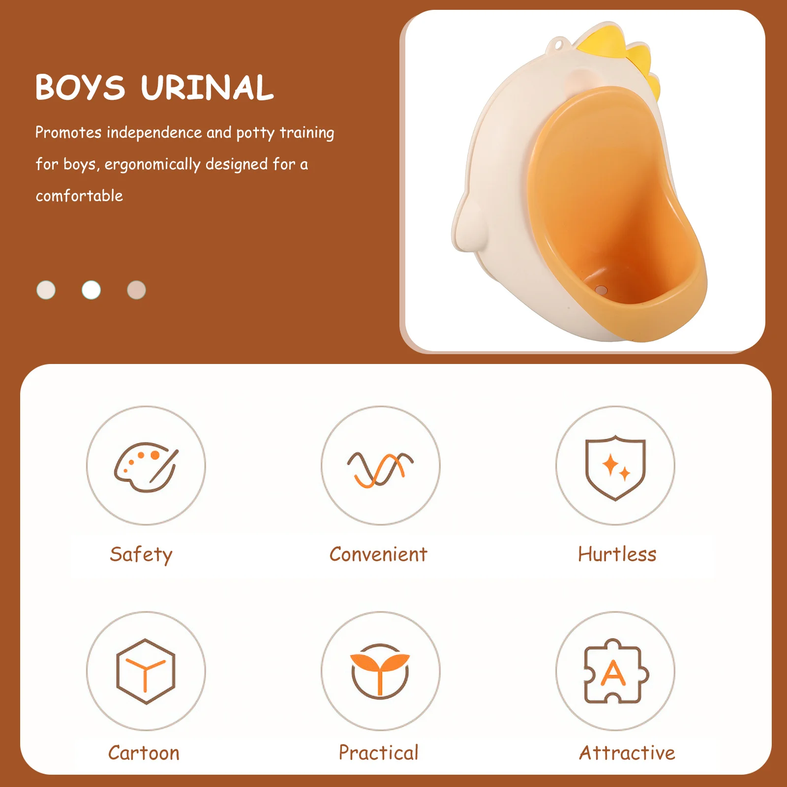 

Dinosaur Small For Boys Boy Training Potty Portable Plastic Kids Urinal Toddler Potty Training Toilet Cute Cartoon Pee Urinal