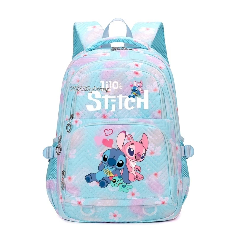 Lilo & Stitch Backpack Women Girls Cartoon Anime Loaptop Large Capacity Schoolbag Student Travel Commute Casual Mochilas