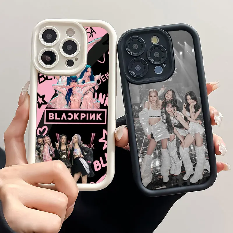 Kpop B-BlackPinks Girl Sky Eye Stairs Soft Silicone Phone Case For Apple iPhone 12 13 Mini 11 14 15 16 Pro Max 7 8 Plus