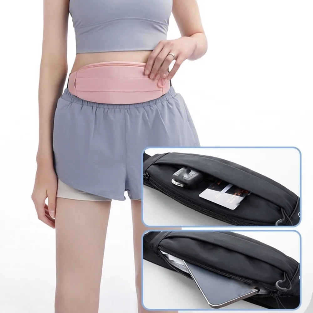 

Ultra-Thin Sport Mobile Waist Bag Close Fitting Multifunctional Running Waist Bag Breathable Lightweight Sports Phone Bag