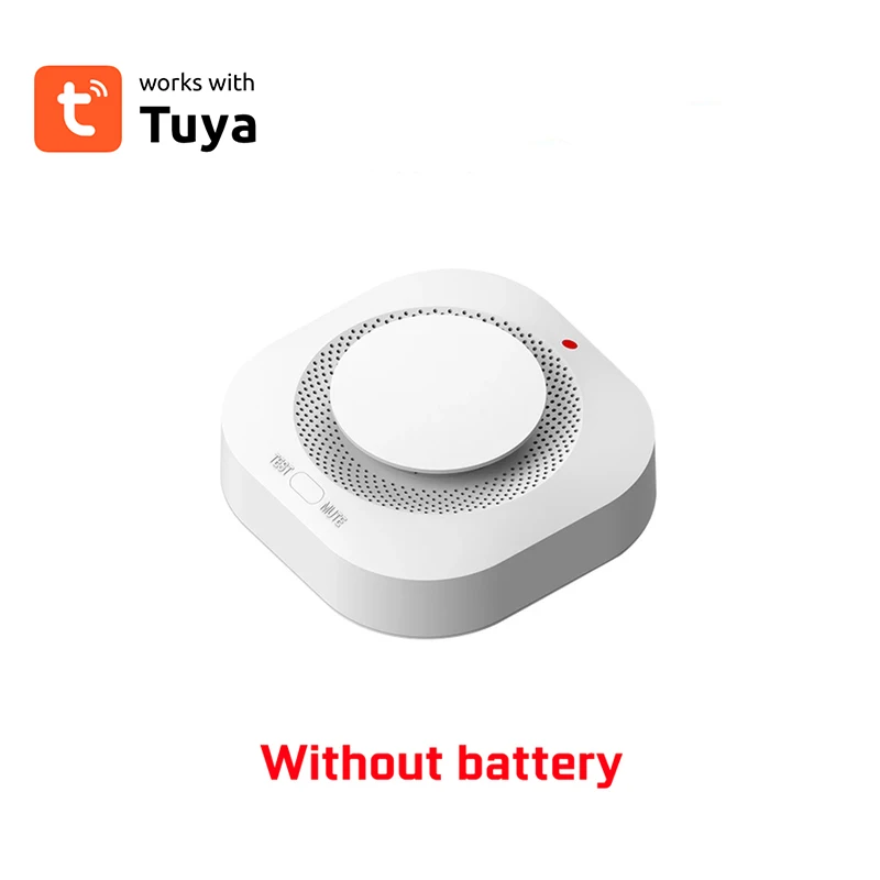 Tuya Wifi Smoke Detector Sensor 90DB Alarm Fire Smart Smoke Detector Wifi Fire Protection Home Security Alarm Smart Life Alice