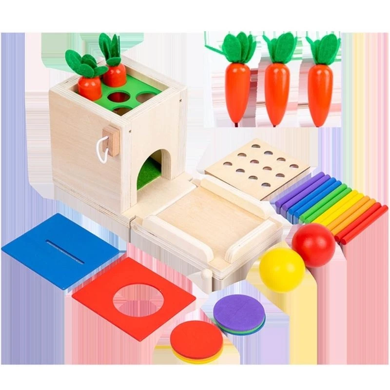 Pull Rzodkiewka Zabawki Kształty Puzzle Zabawki Kolorowe Zabawki Edukacyjne Kolorowe Pudełko Zabawka Maluch PlayKit Na