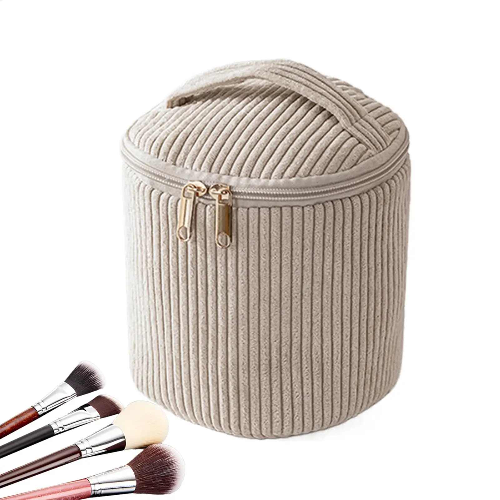 

Travel Cosmetic Bag Corduroy Large Capacity Pencil Pouch Large Makeup Bag Toiletry Organizer For Women Girls Home School Office