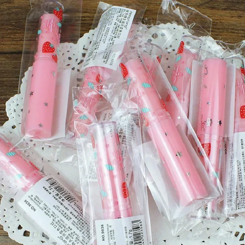 Strawberry Blam Temperature Change Lip Balm Vitality Color Lipstick  Lip Balm Change Lipstick Lip Care Beauty Makeup