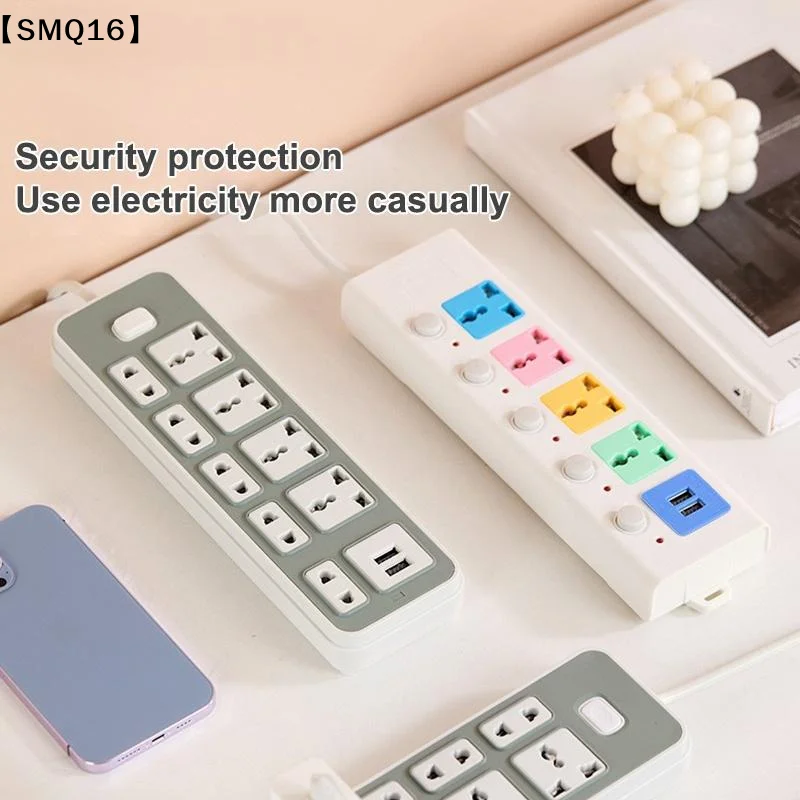 Multi-functional Socket Durable 2/3/5/6/8M USB Charger With USB Power Strip Switch Extension Electrical Home【SMQ】