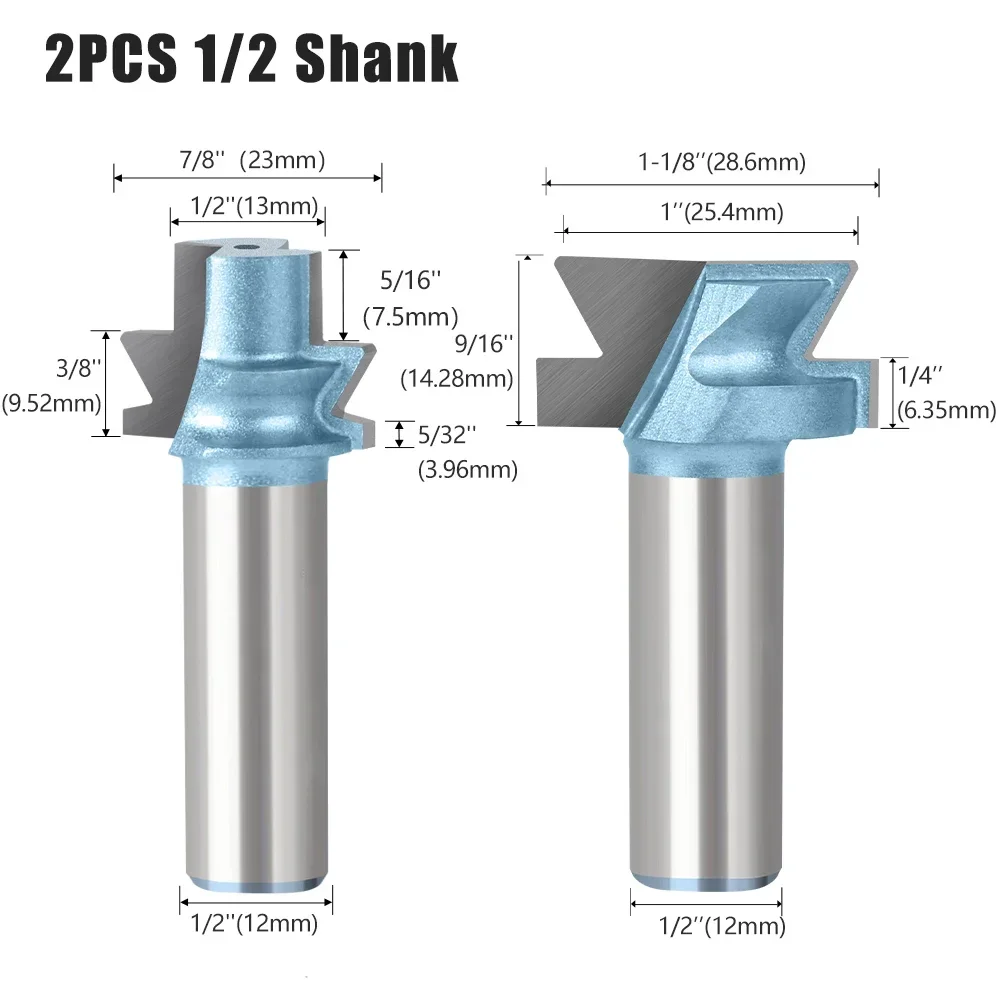 2pc 8/12mm Millling Cutter Shank CNC Round Nose Bits  Round Point Cut Bits Solid Carbide Tools For Woodworking