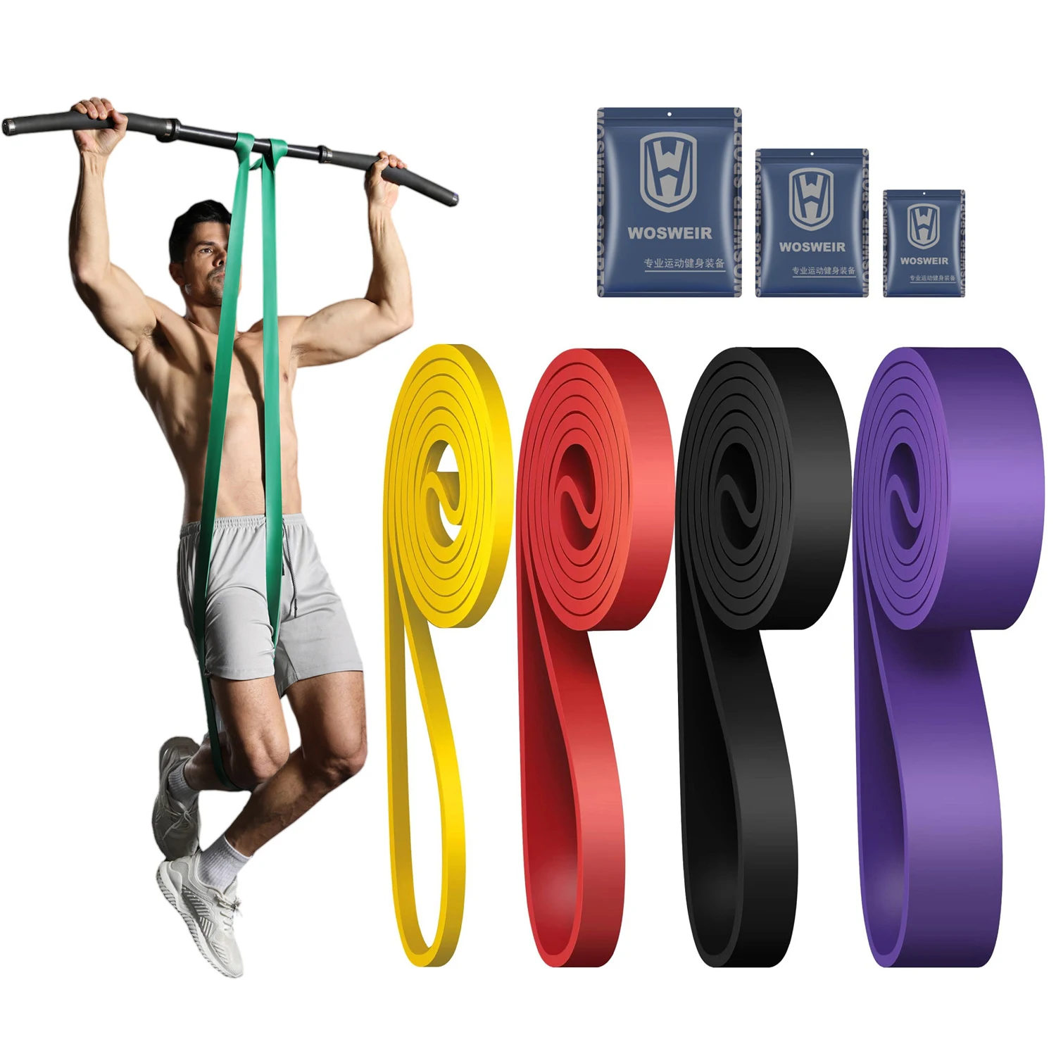 Tpe Elastic Band Resistance Strength Training Sports Fitness Latex Pull-Up Ension Thick Circle Yoga Multi-Functional Hip