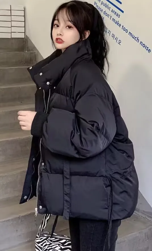 

Parkas Womens Femme Fall Lyocell Checkerboard Full-Zip Concealed Multi-Color Ribbed Cuffs Asian Style Travel College Girls Solid