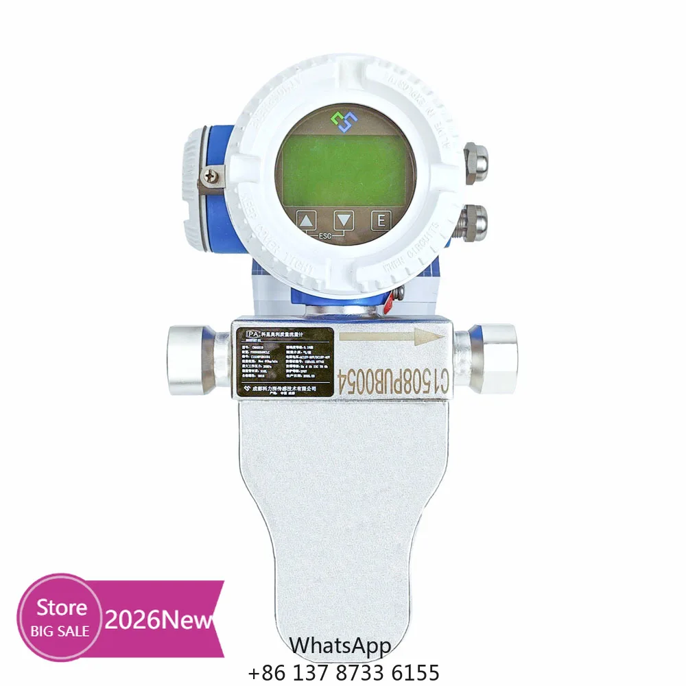 Medidor de Fluxo de Massa Digital Coriolis em Formato U Série P Colisen DN15 para Ar/Gás, Alta Precisão, Aço Inoxidável, Indústria Química, OEM