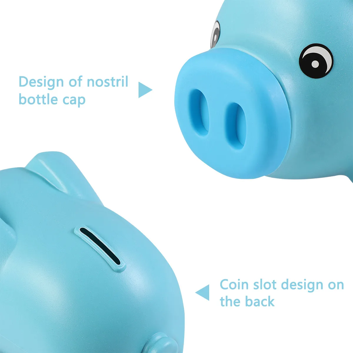 

TOYMYTOY 1PC Plastic Piggy Bank Coin Bank Saving Pot Money Bank Birthday Christmas Gift Nursery Decor for Girls Boys (Blue)