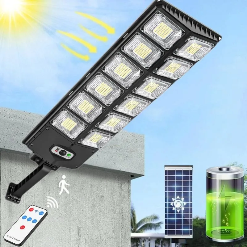 

SuperBright 2000W Solar Lights Outdoor Motion Sensor 960LEDs Waterproof Street Light with 100000LM - Lamp