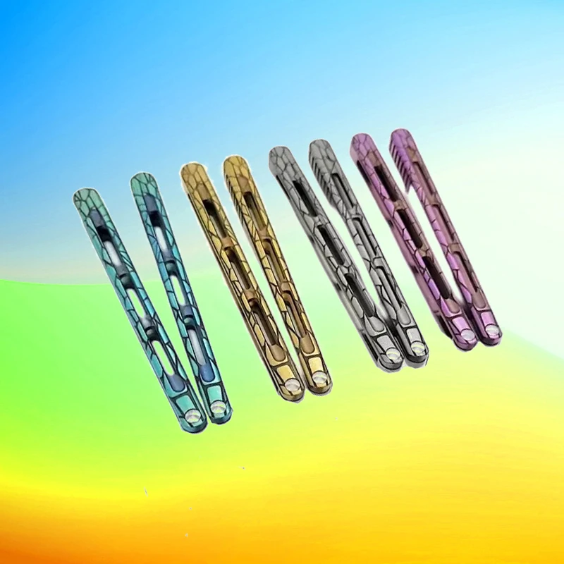 

TheOne Adder Viper нож бабочка Channel Titanium Handle D2 Blade Bushing System CNC EDC Multi Tool Knife