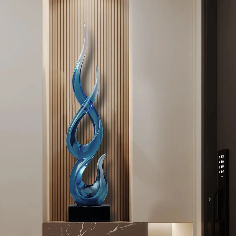 Luxury Abstract High Rise Decor,Home Living Room,Entrance Foyer,Tabletop Decorations,Transparent Ornament,Sculpture