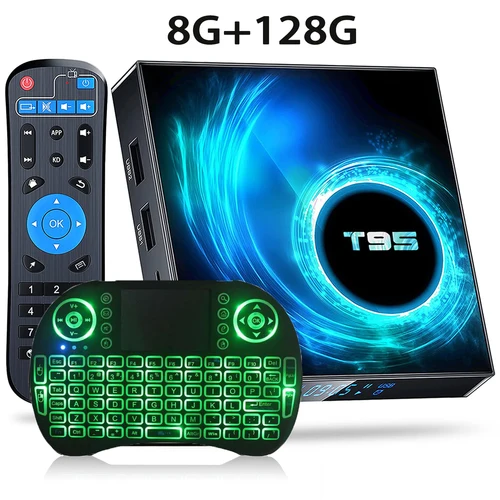 Imagen 1 del producto Dispositivo de TV inteligente T95 Plus, decodificador con Android 14, 6K, HD, Allwinner H616, 4GB, 64GB, 2025 GB, Wifi Dual, reproductor multimedia, PK X96Max Plus H96, 128