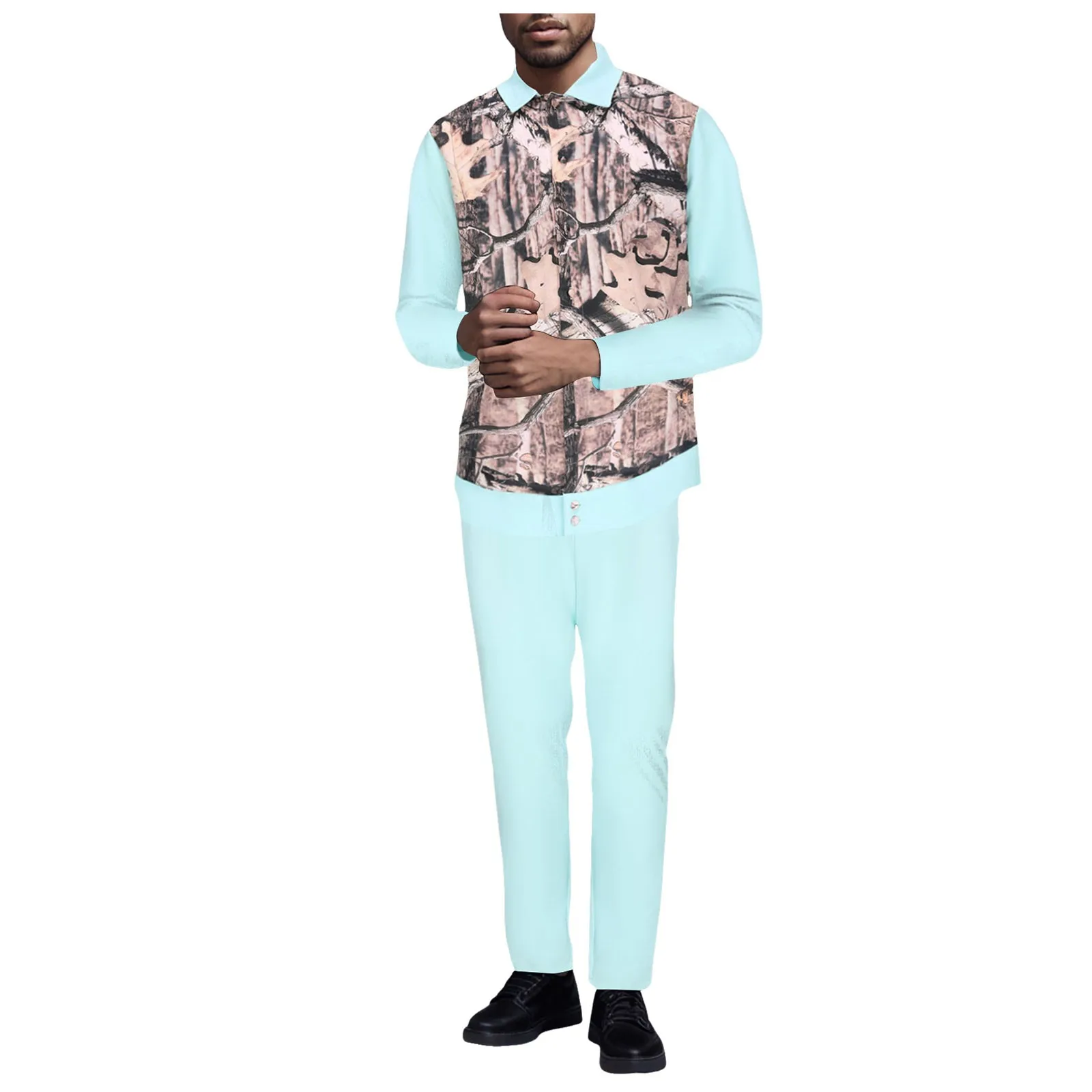 

Men Dress Coat Mens Shirts Sets Button Down Shirt Shorts 2 Piece Outfits Pants Vintage Mens Bathing Suit Costume