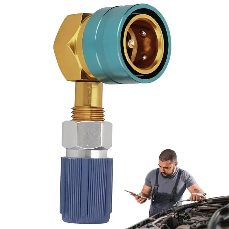 

AC Refrigerant Hose Fitting R1234yf To R134a Quick Couplers Brass Connector Air Conditioning Evacuation And Recharging AC