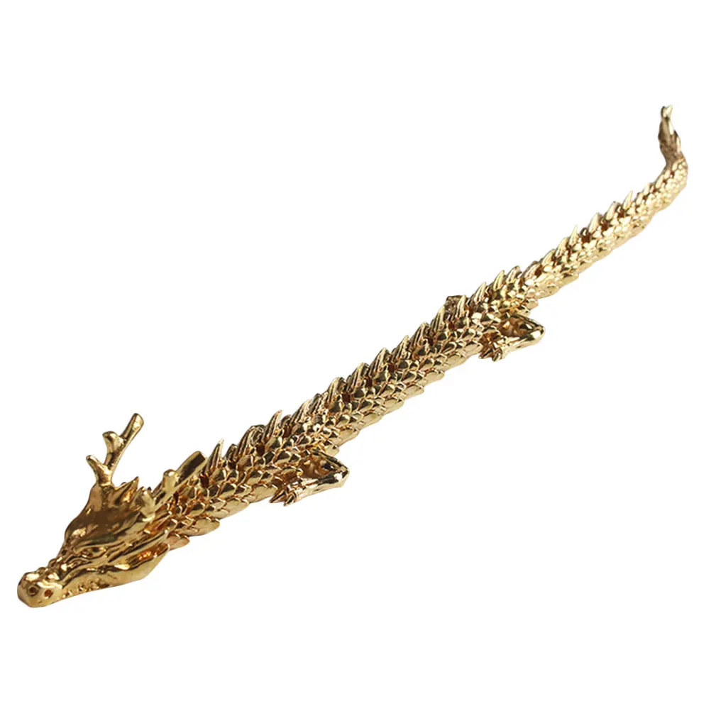 

Brass Dragon Statue Vintage Chinese Desktop Statues Home Decor for New Year Ornament Culture Decoration