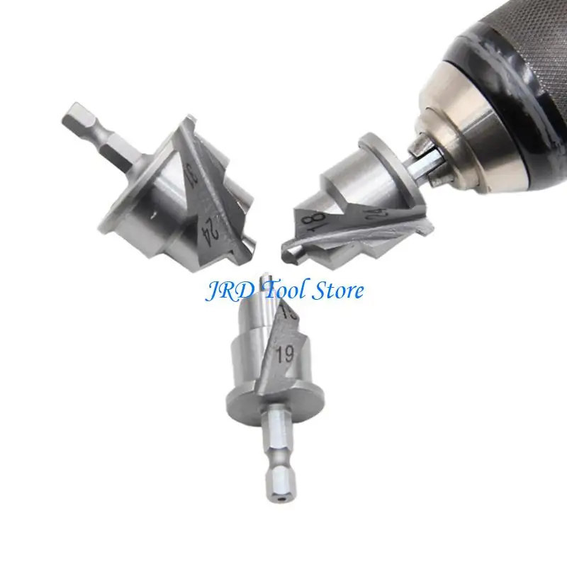 

A2UD Fast Cutting Helical Countersink Bits 3 Pieces Shank Efficient Plumbing Tool 15~31mm Water Pipe Applications